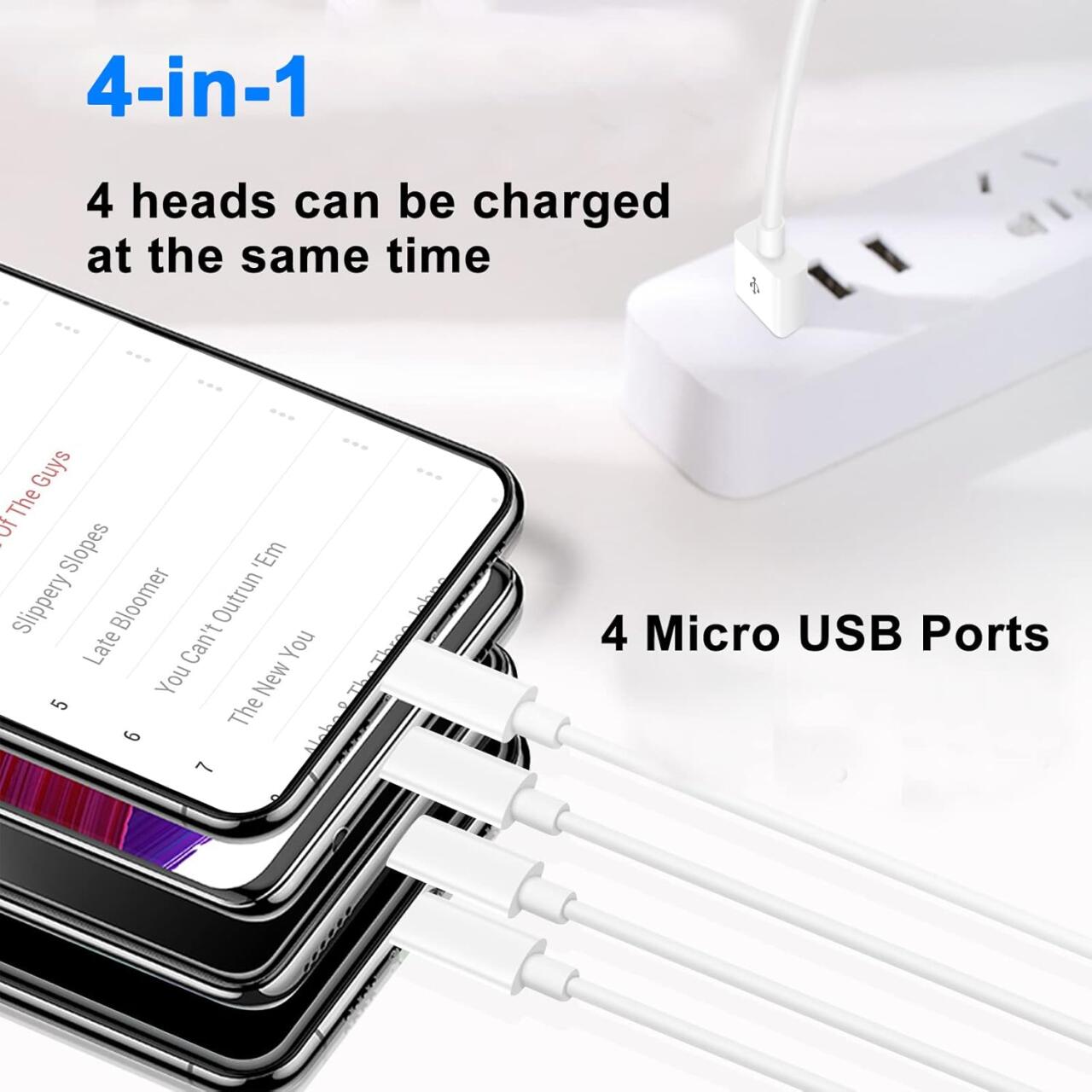 2-in-1 USB Cable 3A 1.2M 3