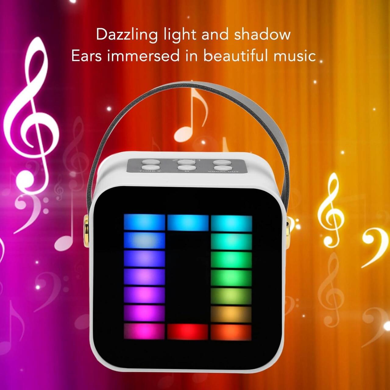 Mini Micrófono con Altavoz Bluetooth con Luz RGB 2
