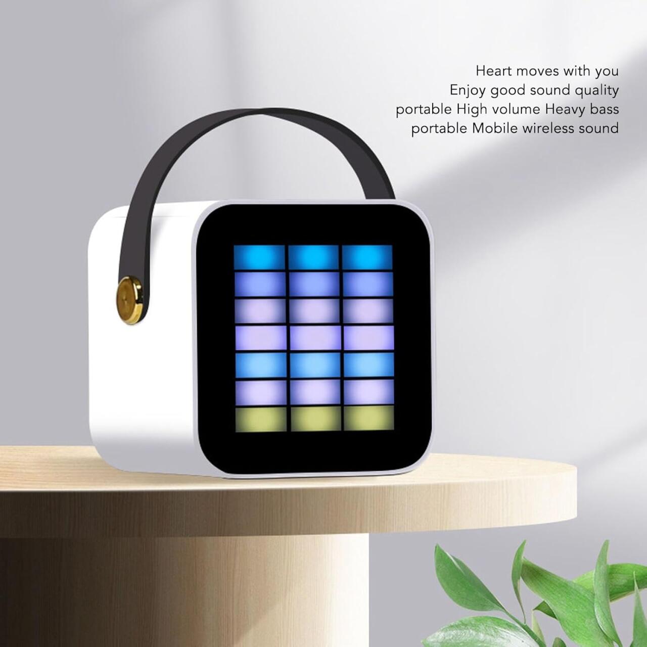 Mini Micrófono con Altavoz Bluetooth con Luz RGB 3