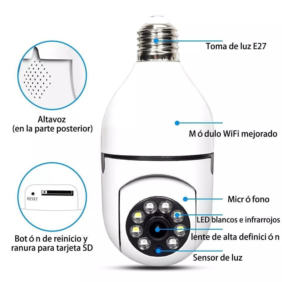 Cámara wifi con forma de bombilla 6