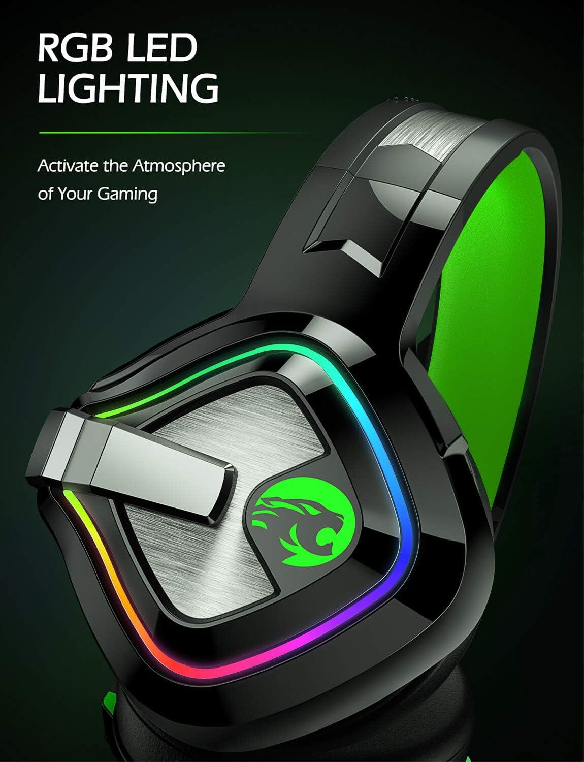 Cascos Gaming A66 con Luz RGB 5