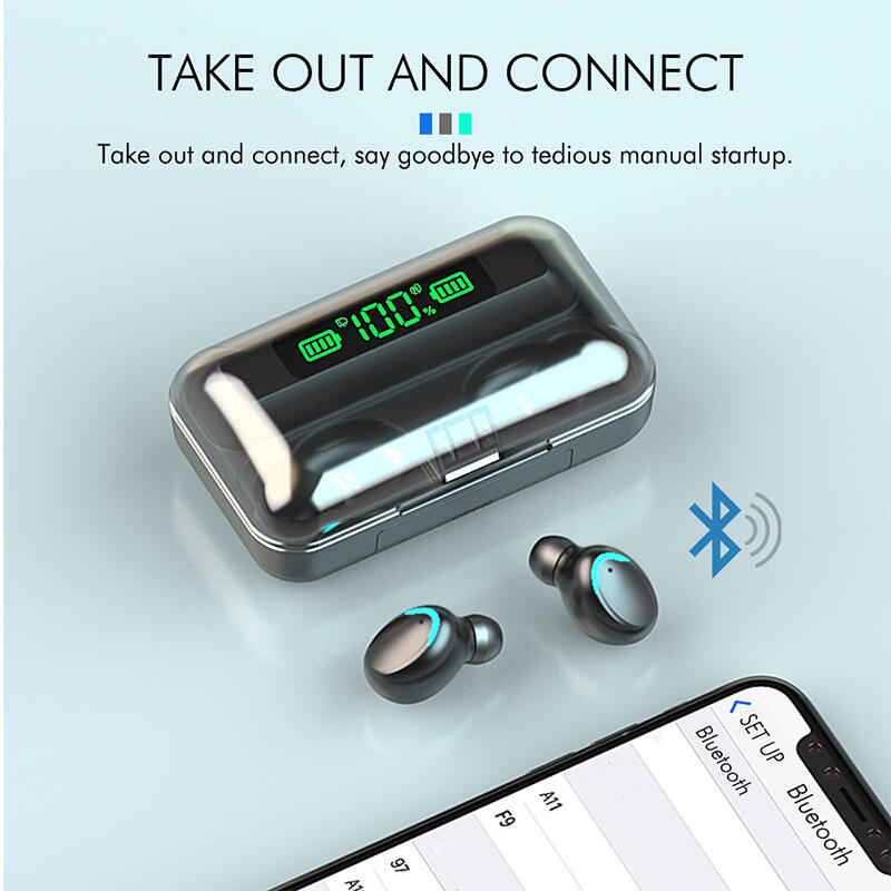 Auriculares inalámbricos F9 LED 3