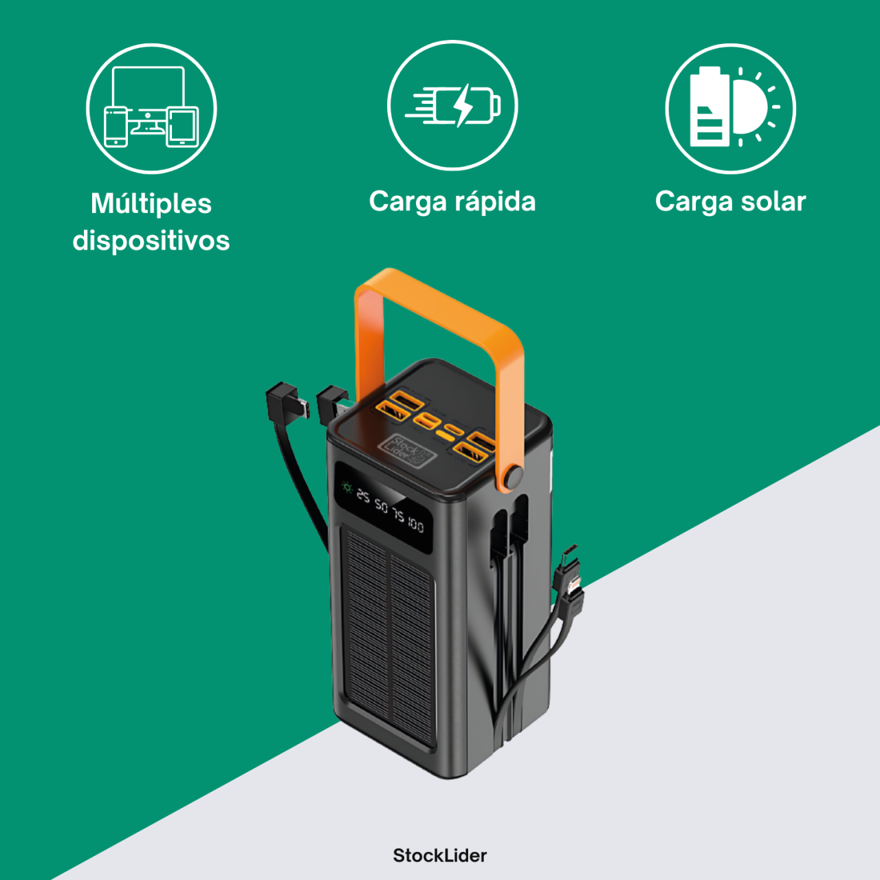 Powerbank con carga solar 2