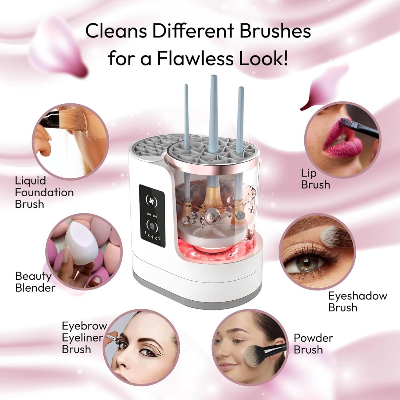 Máquina Eléctrica Limpiadora de Brochas de Maquillaje 💄✨ 3