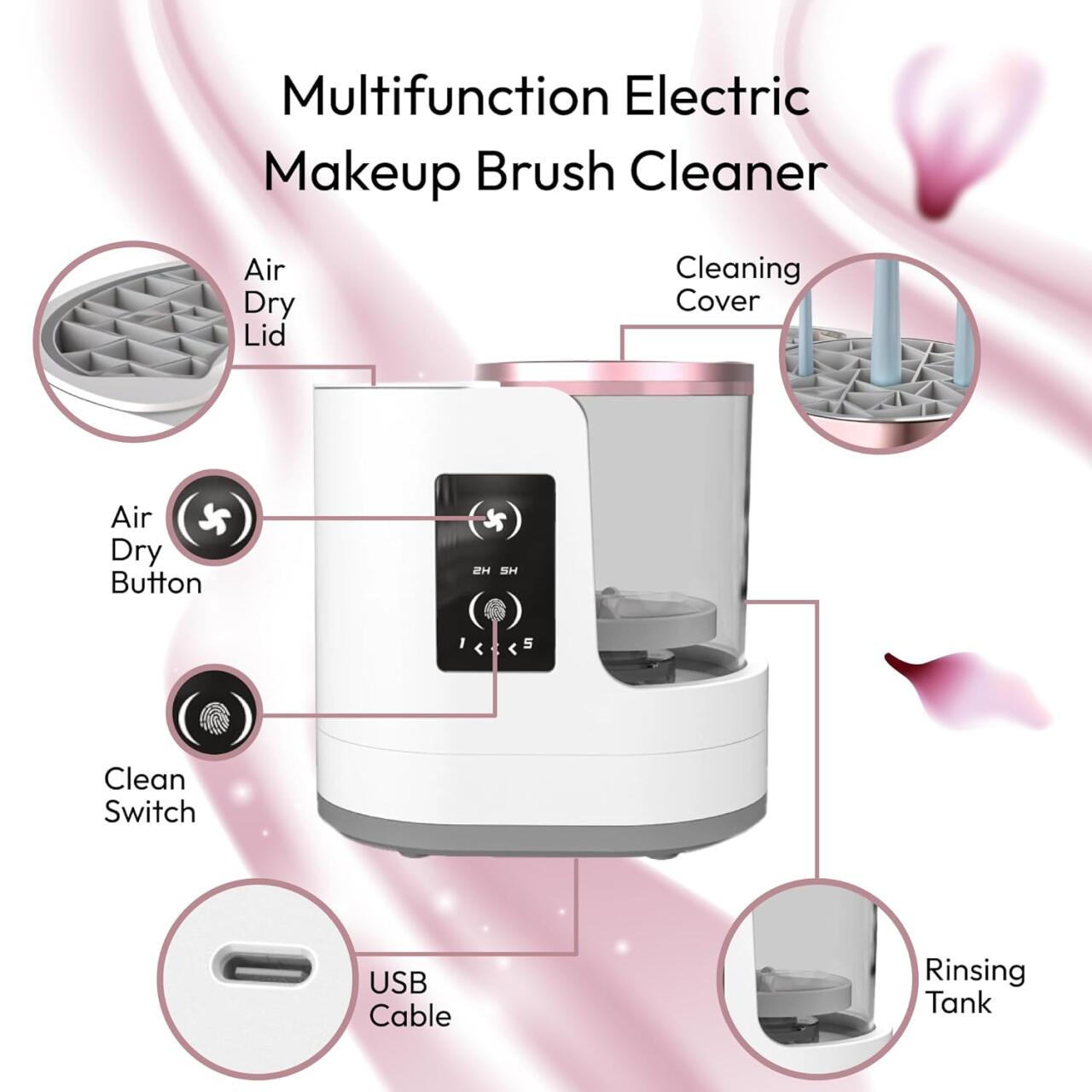 Máquina Eléctrica Limpiadora de Brochas de Maquillaje 💄✨ 4