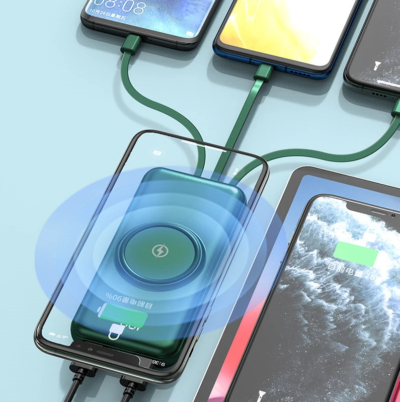 Powerbank carga inalámbrico y cables 4