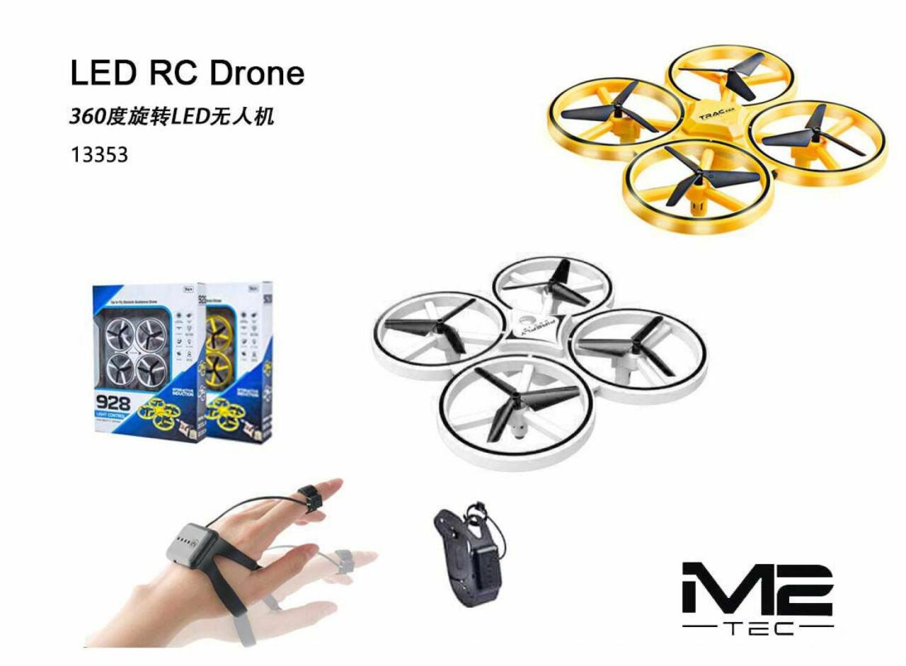 Drone LED RC Comandado por Gestos con Luces RGB volando con efectos de luz