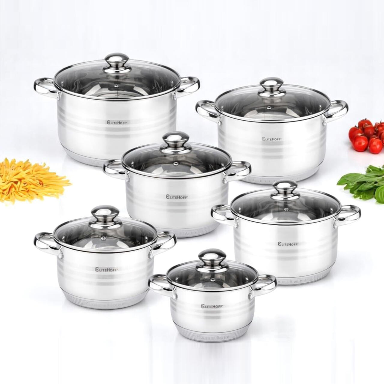 Batería de Cocina Ollas 12 Piezas en Ace