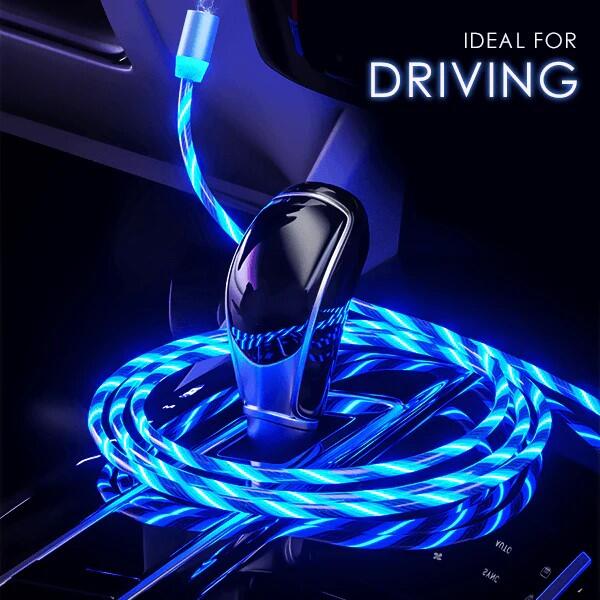 CABLE USB CON LUZ, IMAN 3 EN 1 2