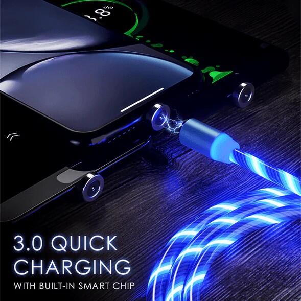 CABLE USB CON LUZ, IMAN 3 EN 1 4