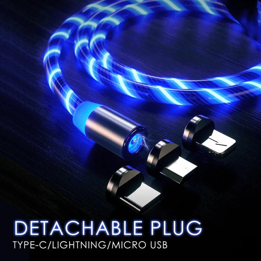 CABLE USB CON LUZ, IMAN 3 EN 1 9