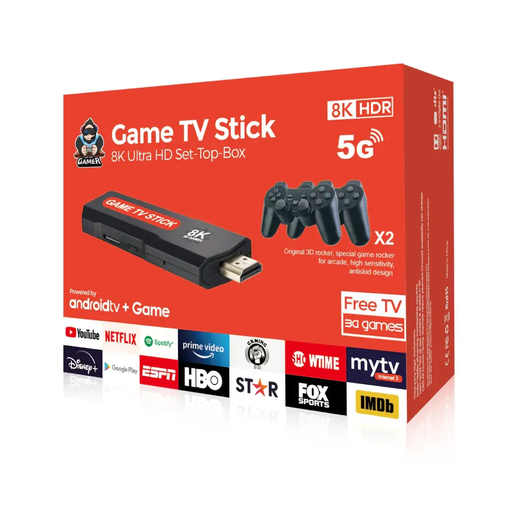 🎮 Consola de Juegos Inalámbrica Retro Stick (con 2 Mandos) – Diversión Clásica Plug & Play 2