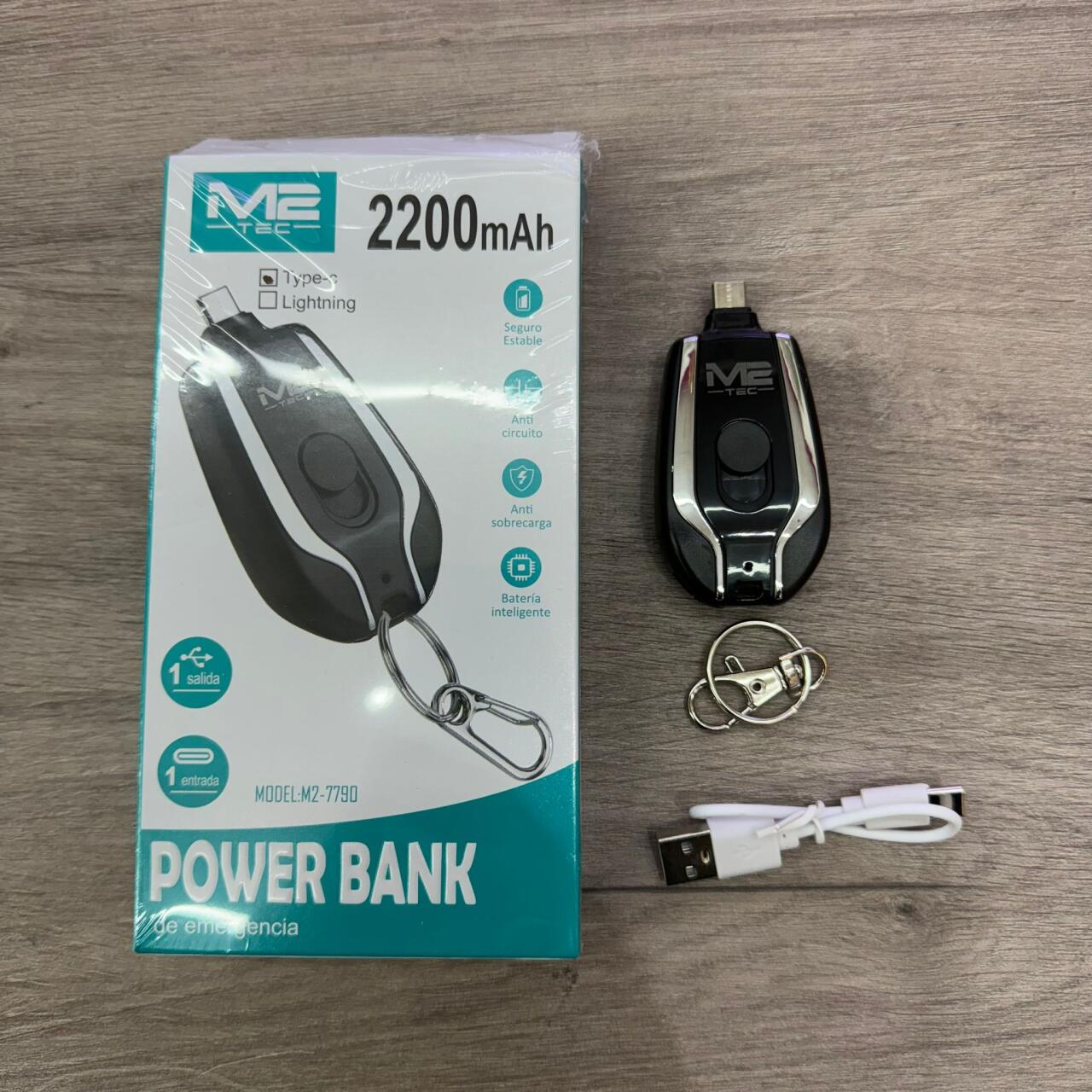 Llavero cargador tipo C 2220mAh 2