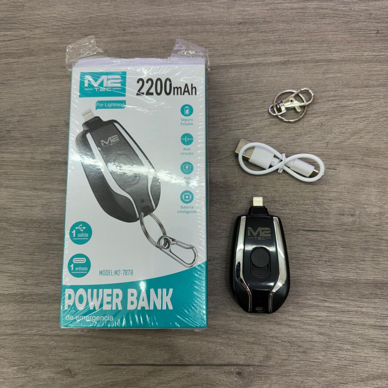 Llavero cargador tipo lightning 2220mAh 2