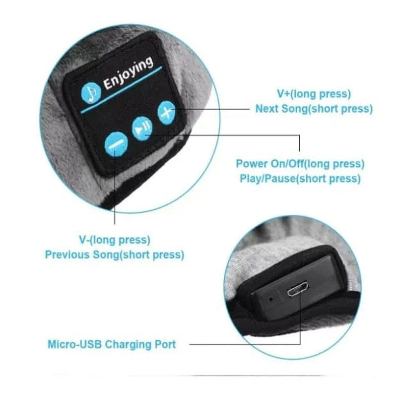 Antifaz con auriculares bluetooth 3